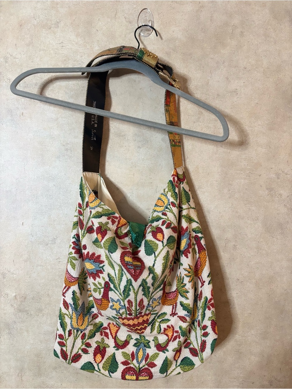 Vintage 1986 Concorde Upcycled Tapestry Purse